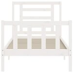 vidaXL Cadre de lit sans matelas blanc bois de pin massif