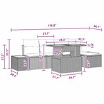 vidaXL Ensemble de canapé de jardin 6 Pièces Noir Poly rotin