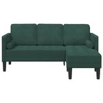 vidaXL Ensemble de Canapés avec coussin Vert foncé Polyester