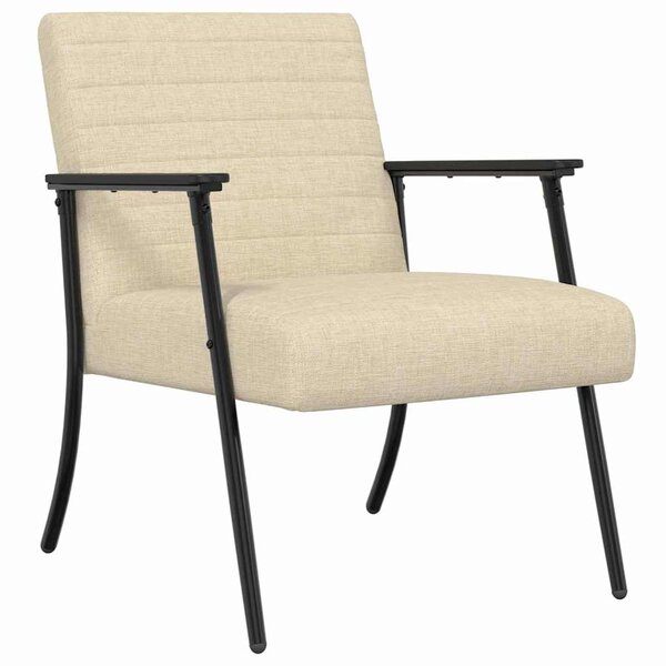 vidaXL fauteuil Crème 59 x 75 x 78 cm tissu