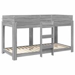 vidaXL Lit Superposé pour Enfants Gris Sonoma 100 x 190 cm