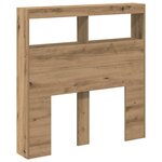 vidaXL Armoire tête de lit avec LED chêne artisanal 100x17x102 cm