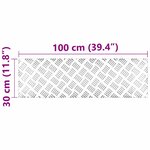 vidaXL Plaques à damier 2 Pièces Argent 100 x 30 cm Aluminium