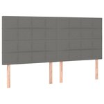 vidaXL Sommier à lattes de lit avec matelas Gris foncé 180x200cm Tissu