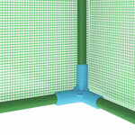 vidaXL Serre avec cadre en acier 0 5 m² 1x0 5x1 9 m