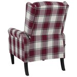 vidaXL Fauteuil de massage inclinable Rouge Tissu