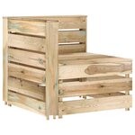 vidaXL Salon de jardin 8 Pièces Bois de pin imprégné de vert