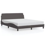 vidaXL Cadre de lit Dover gris 160x200 cm similicuir