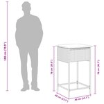 vidaXL Ensemble de bar de jardin 9 Pièces avec coussins gris poly rotin