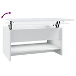 vidaXL Table basse Blanc 80x50x40 cm Bois d'ingénierie