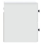 vidaXL Cabinet de chevet mural 2 pc Blanc 34 5 x 33 x 40 cm