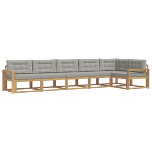 vidaXL Ensemble de canapés d'extérieur 4 pc Blanc et gris clair