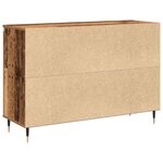 Buffet vidaXL avec portes et tiroirs en vieux bois 101 5x35x70 cm