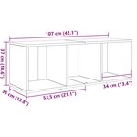 vidaXL Meuble TV Vieux bois Bois d'ingénierie