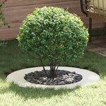 vidaXL Anneau de jardin plat   5 pièces en blanc  Ø50/80 cm en acier.