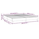 vidaXL Cadre de lit sans matelas cappuccino 160x200 cm similicuir