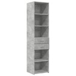 vidaXL Armoire de rangement mince gris béton 45x42 5x225 cm
