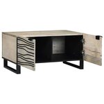 vidaXL Table basse Beige et Noir 80 x 50 x 40 cm