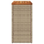 vidaXL Table d'appoint de jardin dessus en bois beige 58x27 5x55 cm