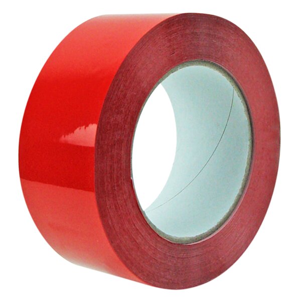 Ruban adhésif polypropylène économique – 6 rouleaux 48 mm x 100 m rouge – Bulteau Systems