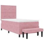 vidaXL Lit à ressorts avec matelas Rose 100 x 200 cm Velours