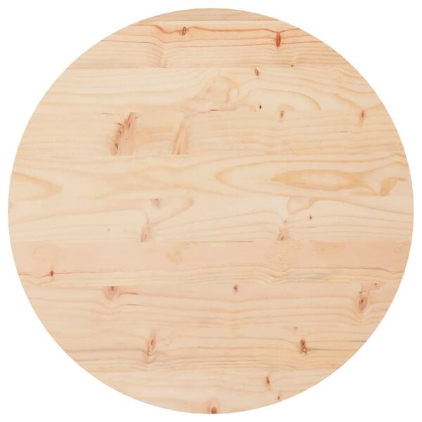 vidaXL Dessus de table rond Ø50x3 cm bois de pin massif