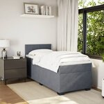 vidaXL Sommier à lattes de lit et matelas Gris foncé 90x190 cm Velours