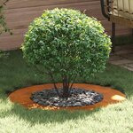 vidaXL Anneau d'arbre plat - 5 pièces - Ø50/80 cm - Acier corten  résistant aux intempéries.