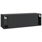 vidaXL Meuble TV mural Noir 98 x 31 x 30 cm Bois d'ingénierie