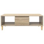 vidaXL Table basse Chêne Sonoma 103 5 x 60 x 35 cm Bois d'ingénierie