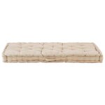 vidaXL Coussins de plancher de palette lot de 2 Coton Beige