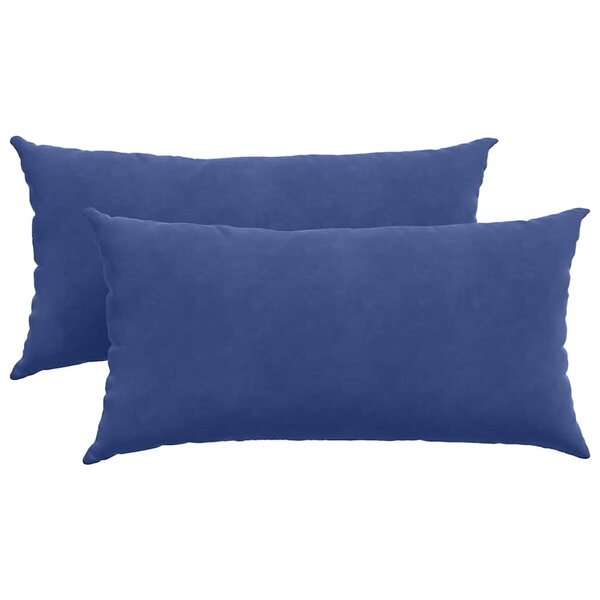vidaXL Coussins de canapé 2 Pièces Bleu police 80 x 40 cm