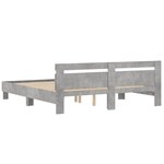 vidaXL Cadre de lit sans matelas gris béton 180x200 cm