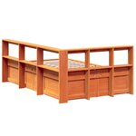 vidaXL Lit bibliothèque sans matelas cire marron 140x190 cm pin massif