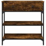vidaXL Table console chêne fumé 72 5x25x75 cm bois d'ingénierie
