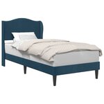 vidaXL Cadre de lit avec tête de lit Bleu 90 x 190 cm Velours