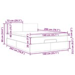 VidaXL Cadre de lit ottoman avec matelas rose 140x200 cm velours