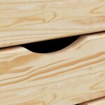 vidaXL Cabinet Roulant avec Tiroirs avec roue MOSS Vernis transparent