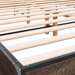 vidaXL Cadre de lit chêne marron 140x190 cm bois d'ingénierie et métal