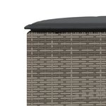 vidaXL Salon de jardin 2 Pièces demi-rond gris résine tressée
