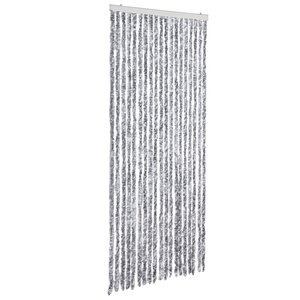 vidaXL Moustiquaire Blanc et gris 56x200 cm Chenille