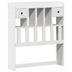 vidaXL Cadre de lit sans matelas blanc 90x190 cm bois de pin massif