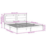 vidaXL Cadre de lit extra long sans matelas 180x210 cm bois massif