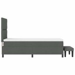 vidaXL Lit à Sommier Tapissier avec Matelas & Banc Gris Foncé 90x200 cm en Tissu