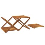 vidaXL Étagère pliable à 3 niveaux Marron 43x31x63 cm Bois d'acacia