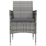 vidaXL Ensemble à manger de jardin coussins 7Pièces Gris et noir