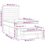 vidaXL Sommier à lattes de lit et matelas Bleu foncé 80x200 cm Velours