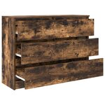 vidaXL Buffet chêne fumé 100x35x76 cm bois d'ingénierie