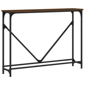 vidaXL Table console chêne marron 102x22 5x75 cm bois d'ingénierie