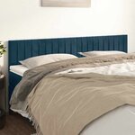 vidaXL Têtes de lit 2 Pièces Bleu foncé 100x5x78/88 cm Velours